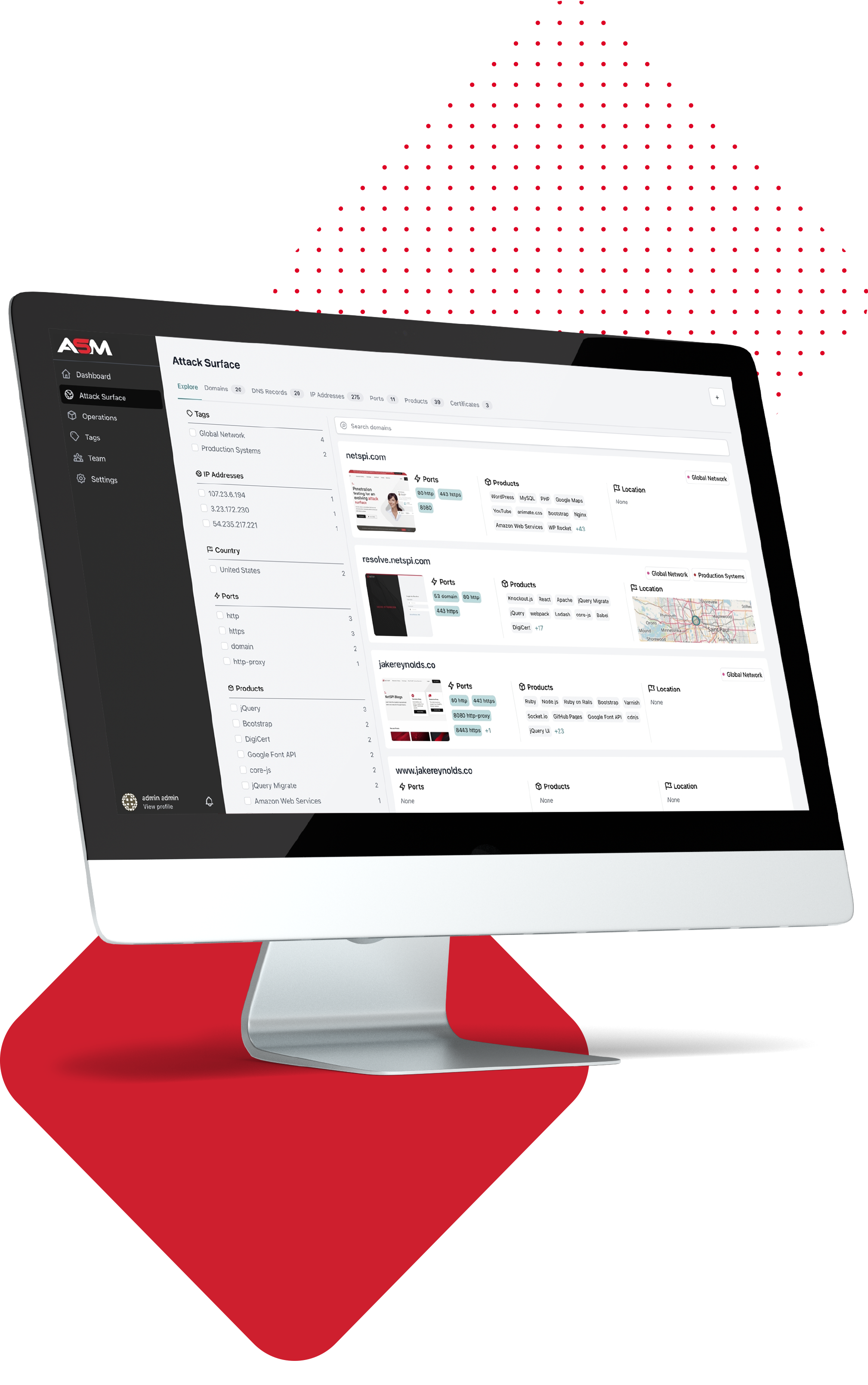 Attack Surface Management Platform on Computer